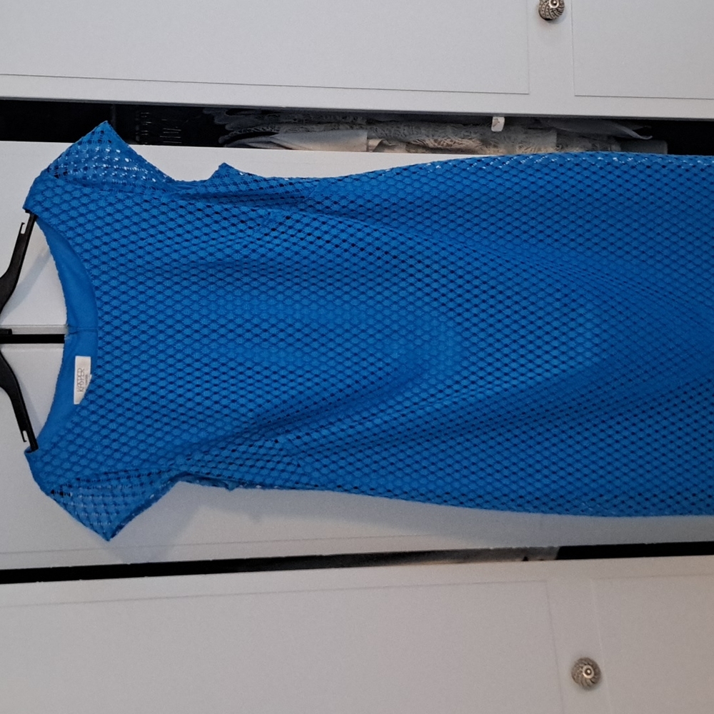 Aqua eyelet dress